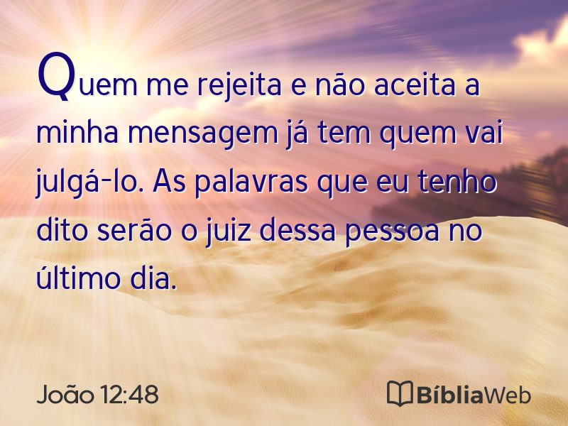 João 12:48 em imagem para compartilhar