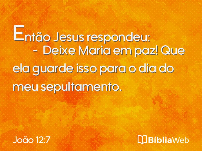 João 12:7 em imagem para compartilhar