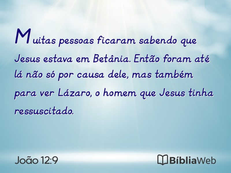 João 12:9 em imagem para compartilhar