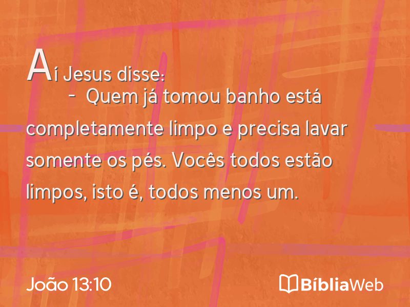 João 13:10 em imagem para compartilhar