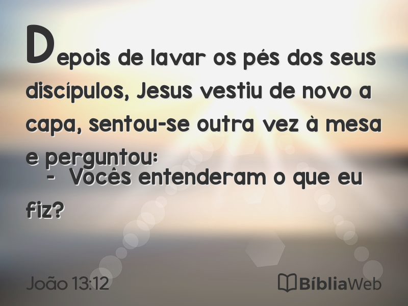 João 13:12 em imagem para compartilhar