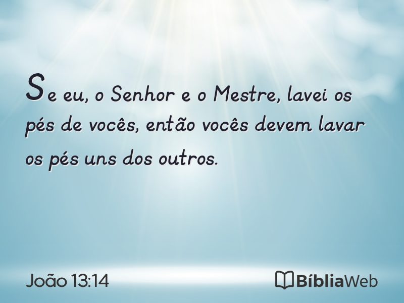 João 13:14 em imagem para compartilhar