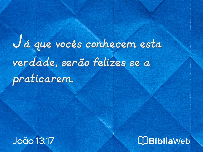 João 13:17 em imagem para compartilhar