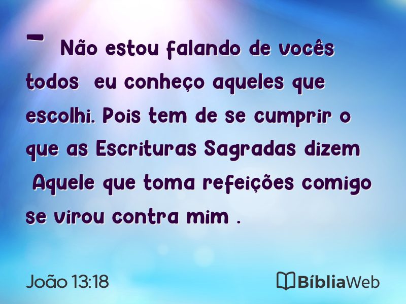 João 13:18 em imagem para compartilhar