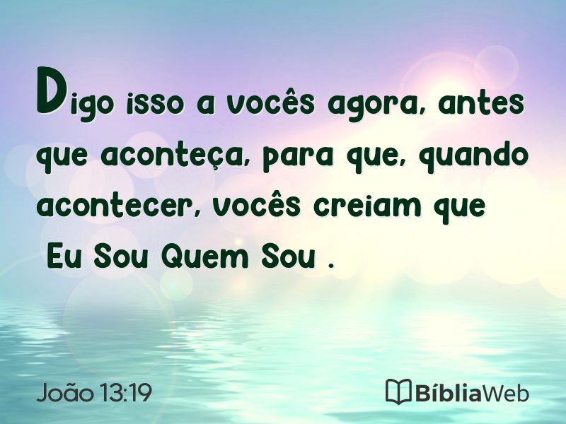 João 13:19 em imagem para compartilhar