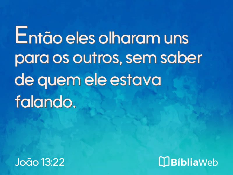 João 13:22 em imagem para compartilhar