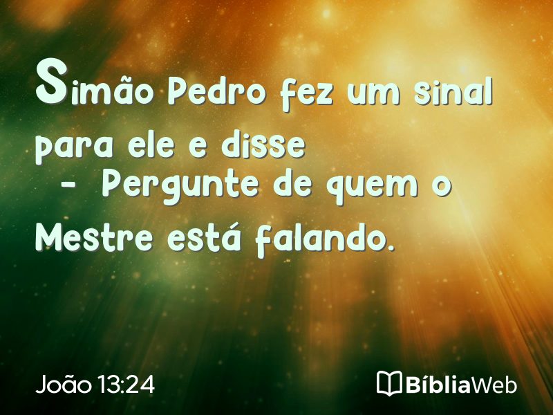 João 13:24 em imagem para compartilhar