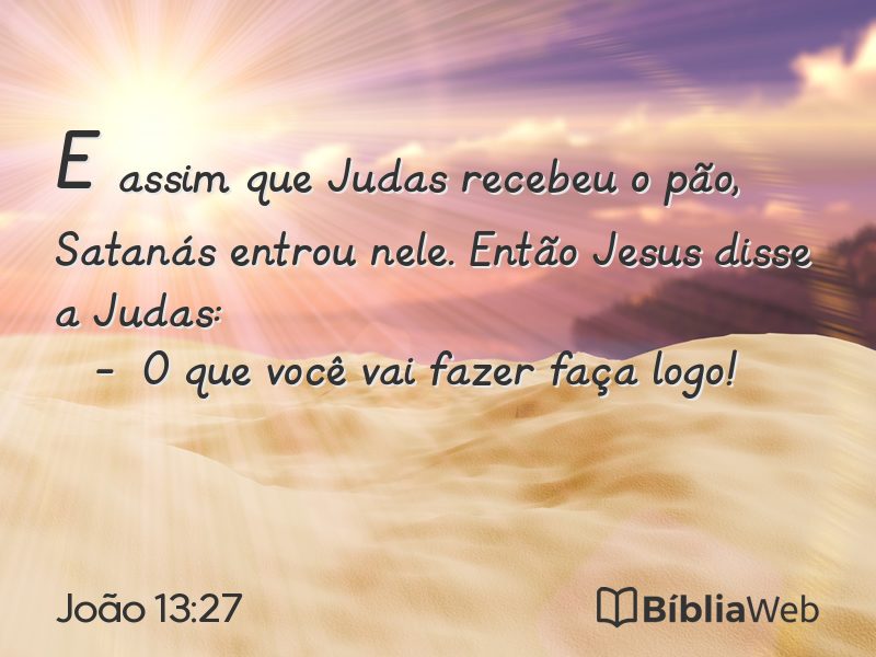 João 13:27 em imagem para compartilhar