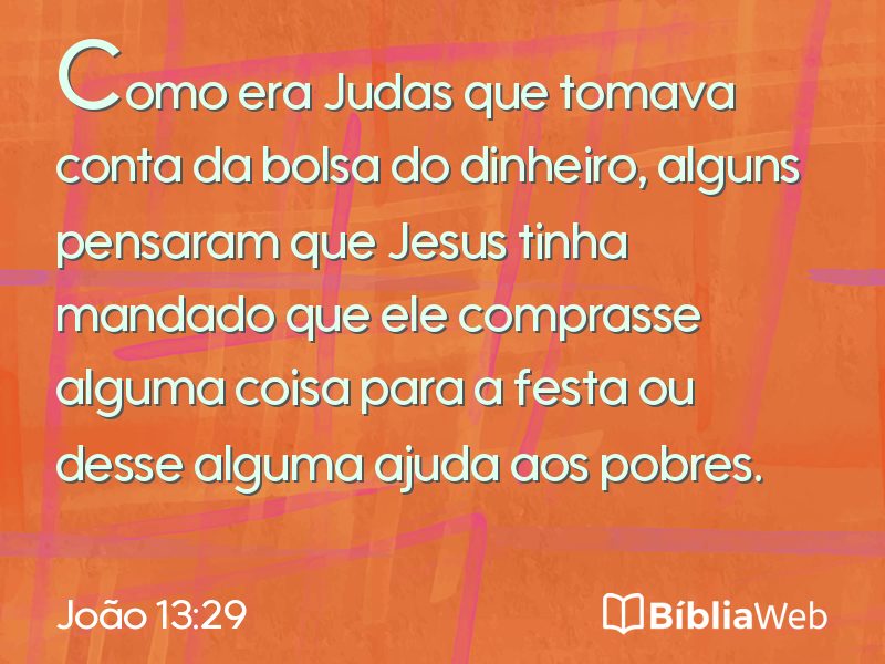 João 13:29 em imagem para compartilhar