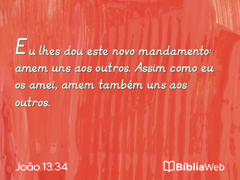 João 13:34 em imagem para compartilhar