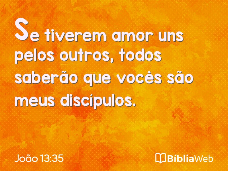 João 13:35 em imagem para compartilhar