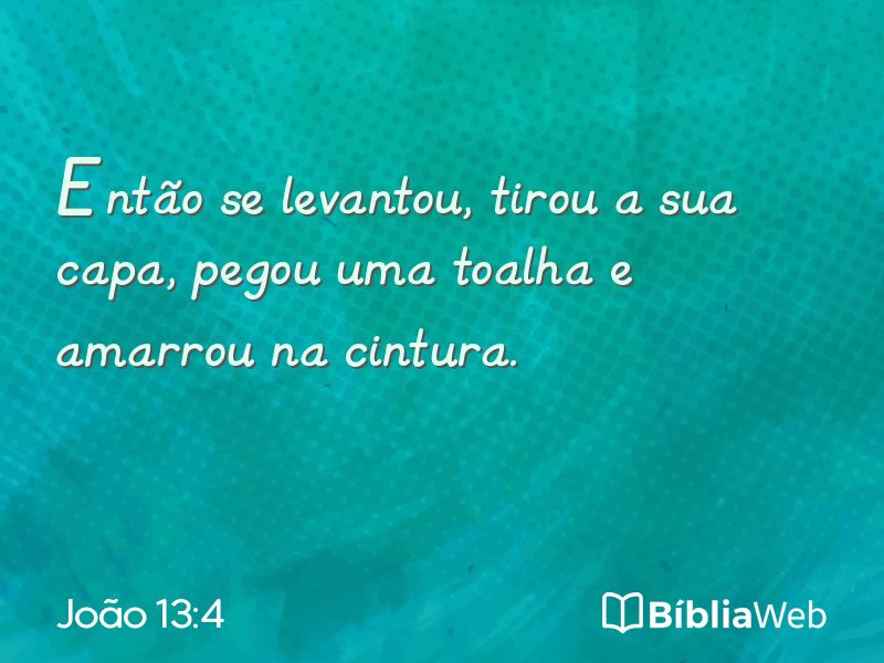 João 13:4 em imagem para compartilhar