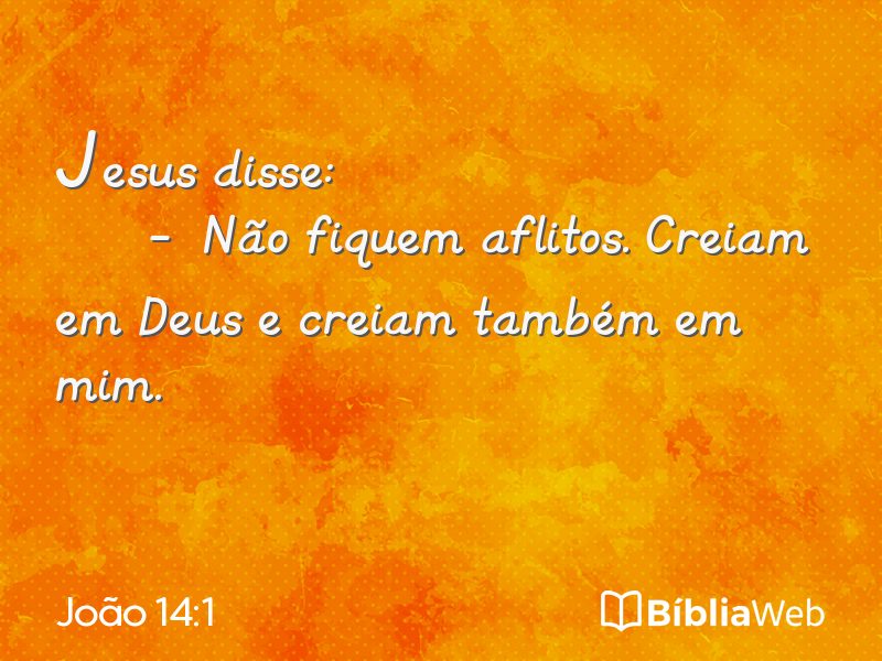João 14:1 em imagem para compartilhar