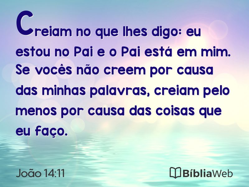 João 14:11 em imagem para compartilhar