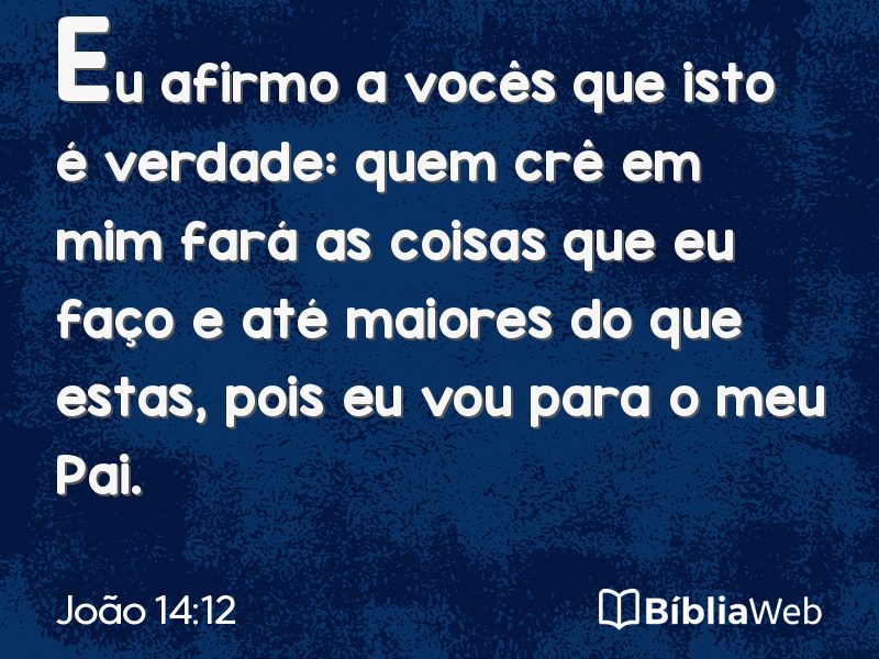 João 14:12 em imagem para compartilhar