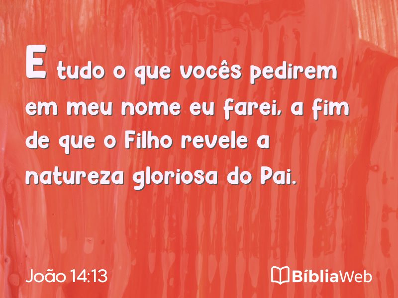 João 14:13 em imagem para compartilhar