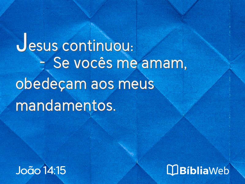 João 14:15 em imagem para compartilhar