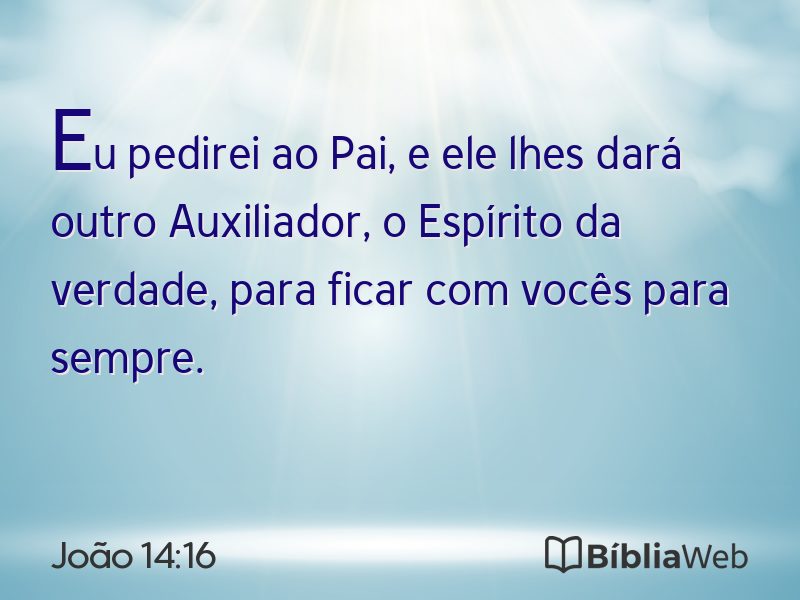 João 14:16 em imagem para compartilhar
