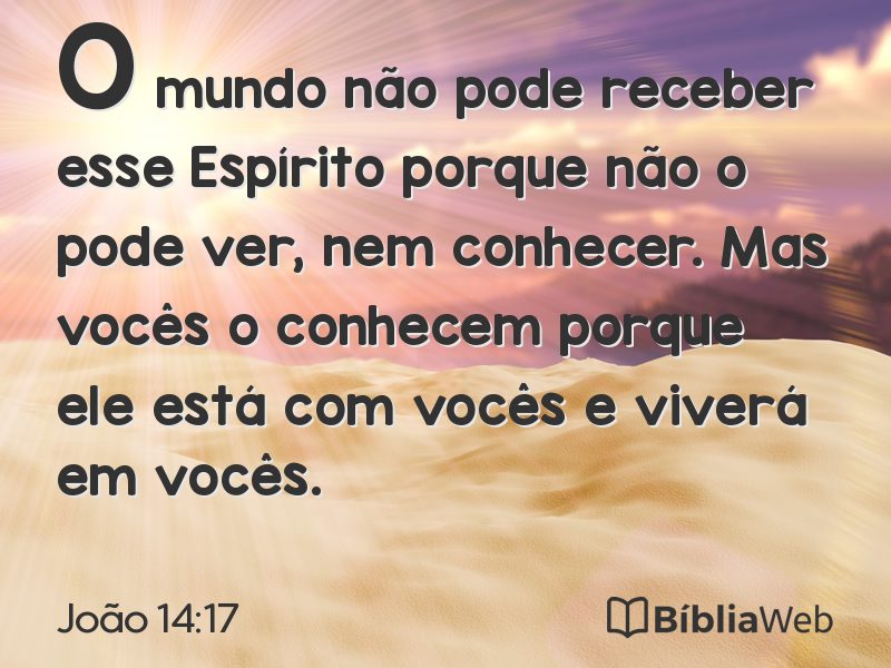 João 14:17 em imagem para compartilhar