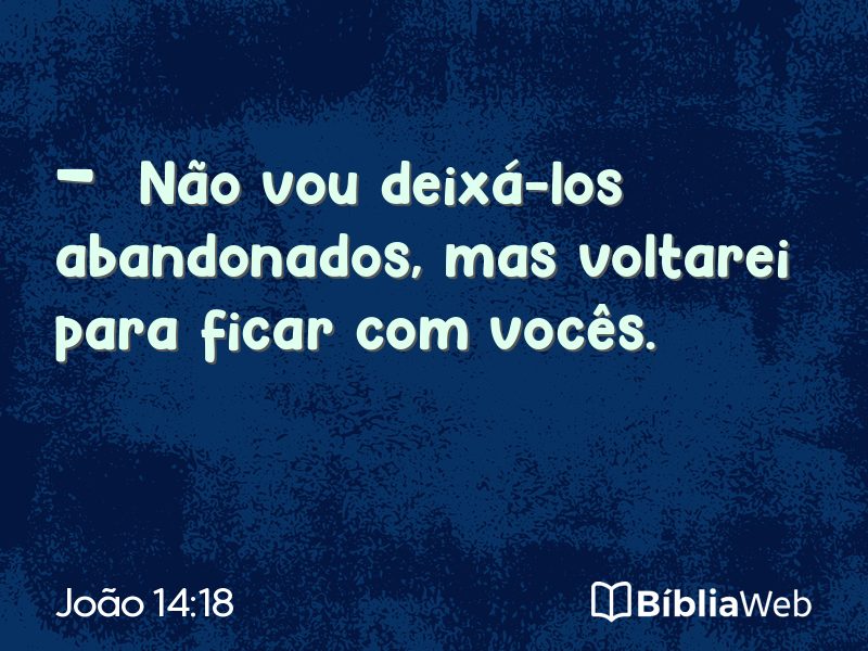 João 14:18 em imagem para compartilhar