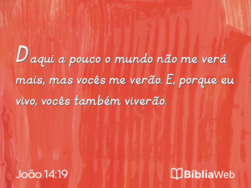 João 14:19 em imagem para compartilhar