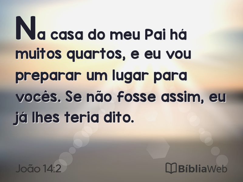 João 14:2 em imagem para compartilhar
