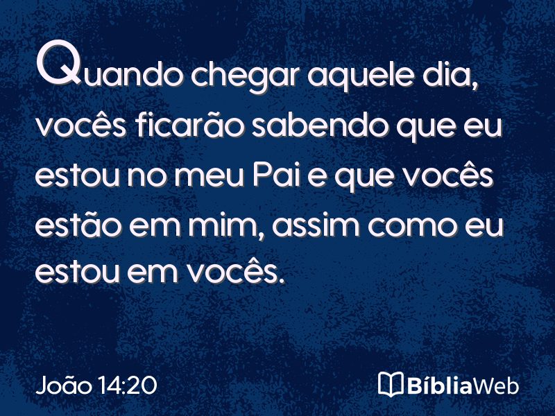João 14:20 em imagem para compartilhar