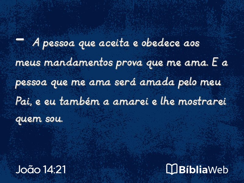 João 14:21 em imagem para compartilhar