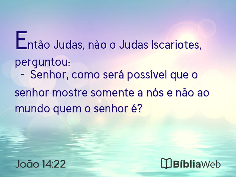João 14:22 em imagem para compartilhar