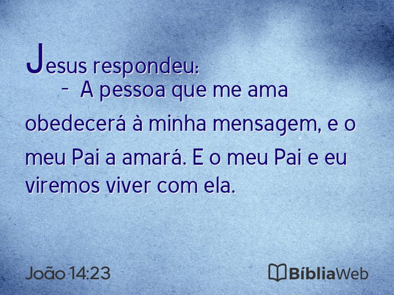 João 14:23 em imagem para compartilhar