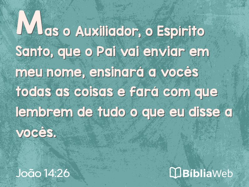 João 14:26 em imagem para compartilhar