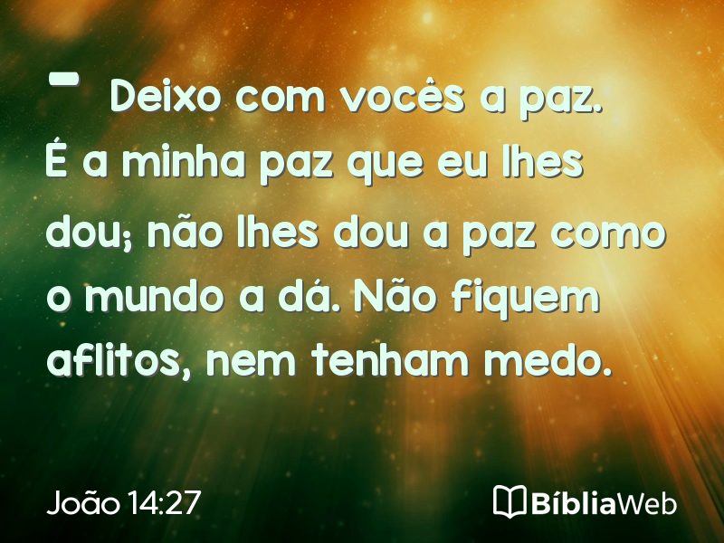 João 14:27 em imagem para compartilhar