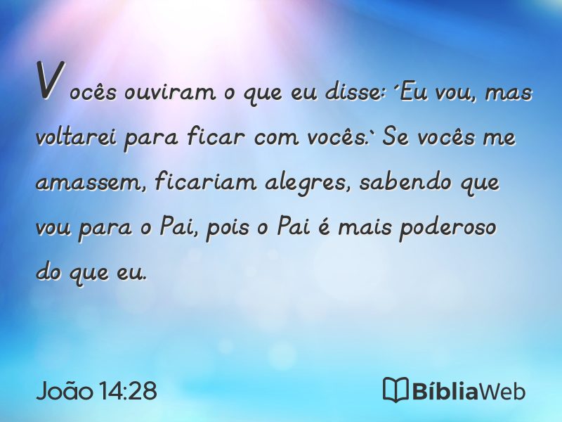 João 14:28 em imagem para compartilhar