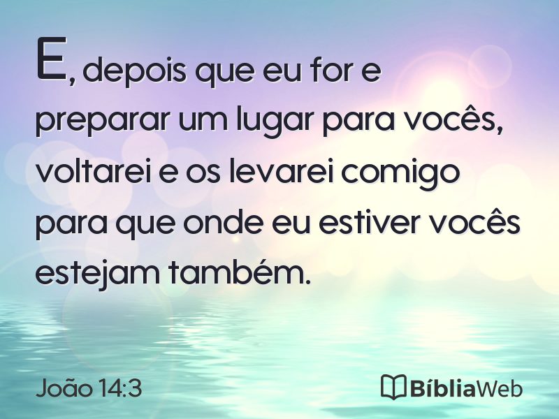 João 14:3 em imagem para compartilhar