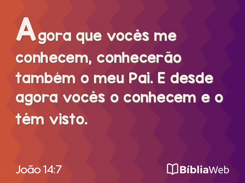 João 14:7 em imagem para compartilhar
