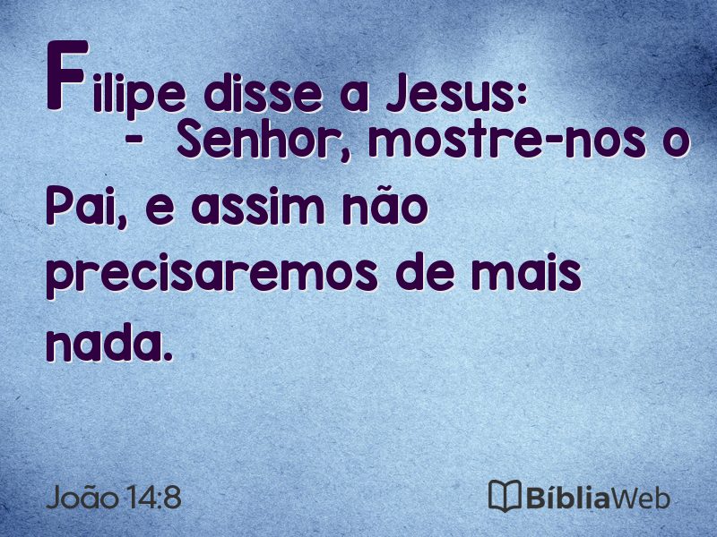 João 14:8 em imagem para compartilhar