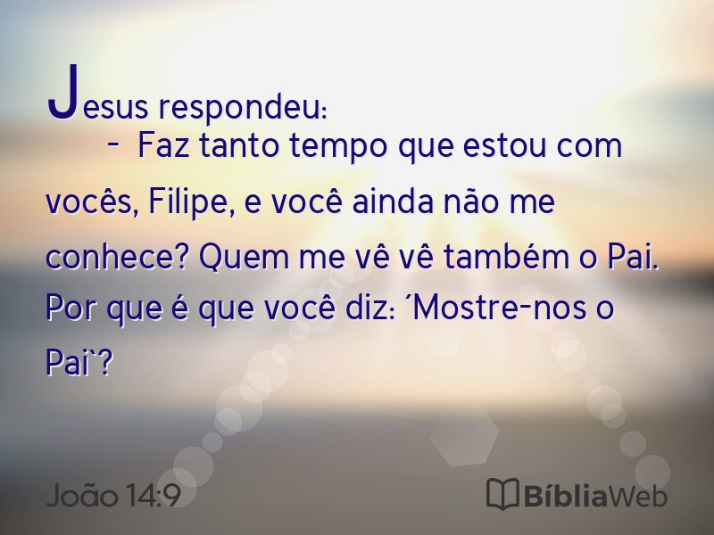 João 14:9 em imagem para compartilhar