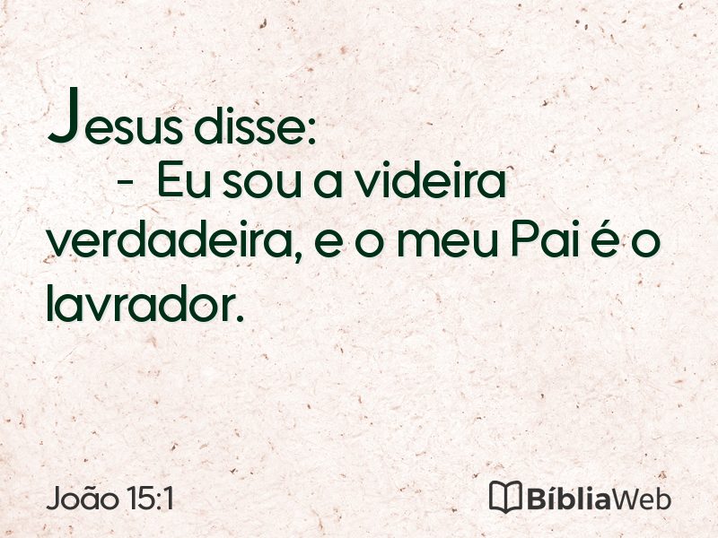 João 15:1 em imagem para compartilhar