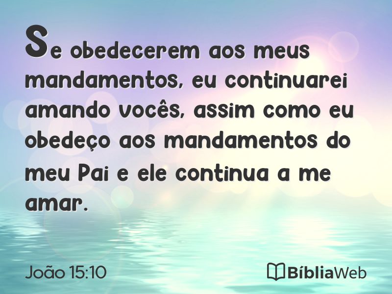 João 15:10 em imagem para compartilhar
