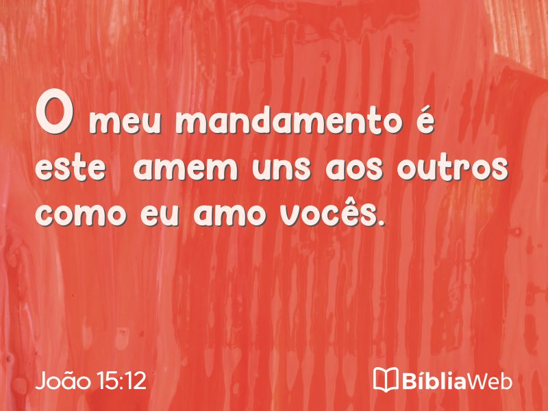 João 15:12 em imagem para compartilhar
