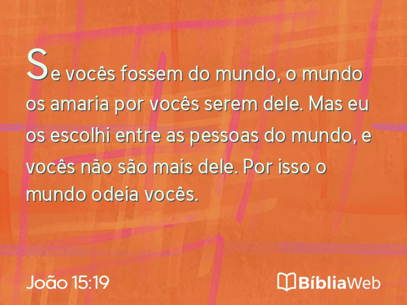 João 15:19 em imagem para compartilhar