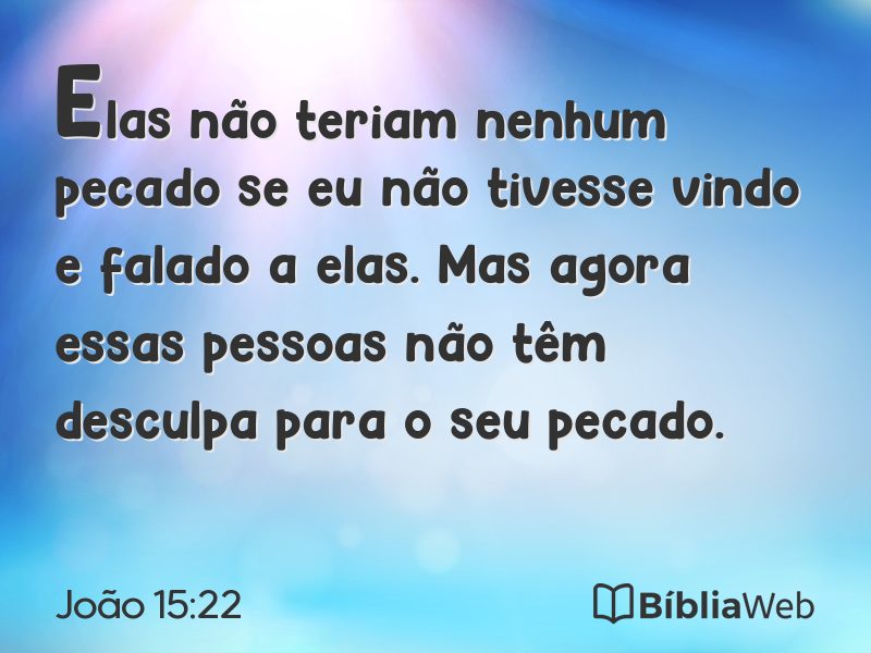 João 15:22 em imagem para compartilhar