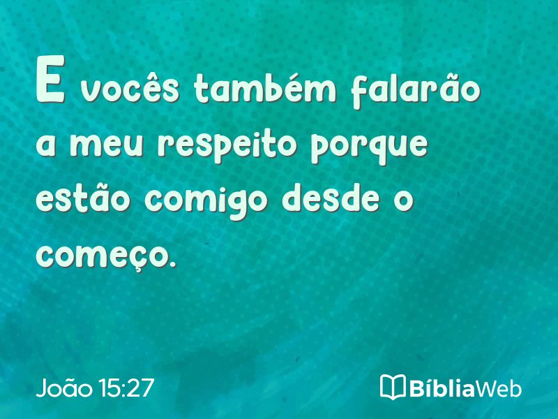 João 15:27 em imagem para compartilhar