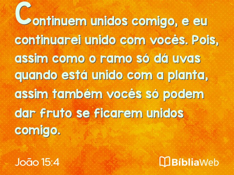 João 15:4 em imagem para compartilhar