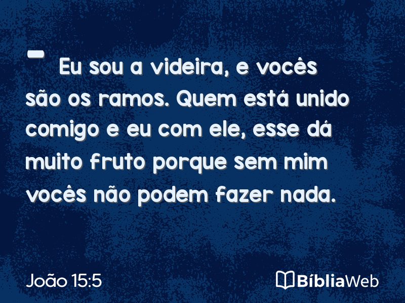 João 15:5 em imagem para compartilhar
