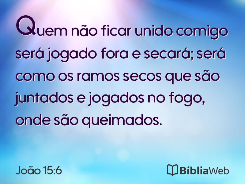 João 15:6 em imagem para compartilhar