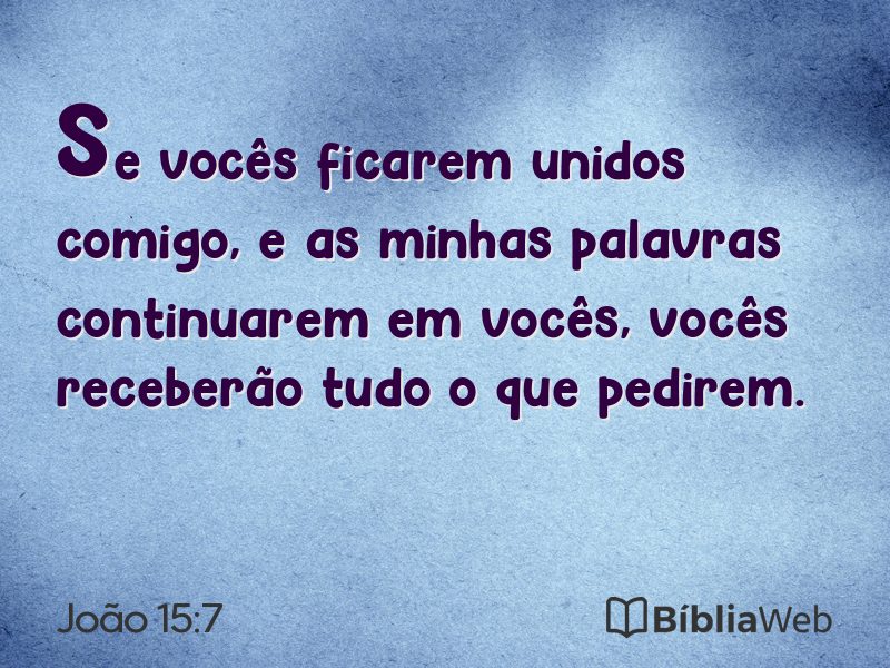 João 15:7 em imagem para compartilhar
