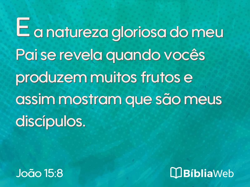 João 15:8 em imagem para compartilhar
