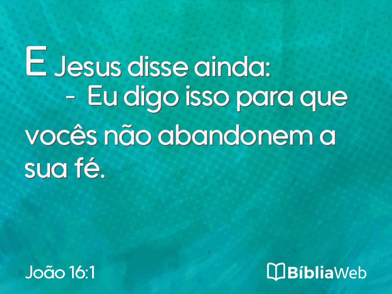 João 16:1 em imagem para compartilhar