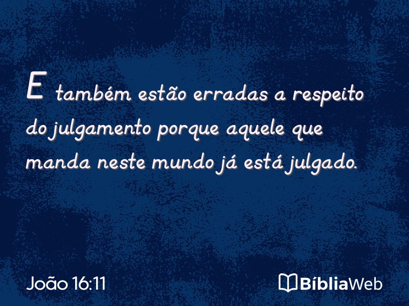 João 16:11 em imagem para compartilhar